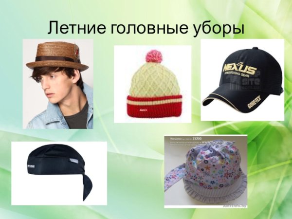 Головные уборы слайды