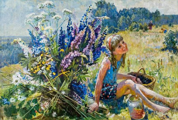 Художник Инесса Сафронова картины деревня