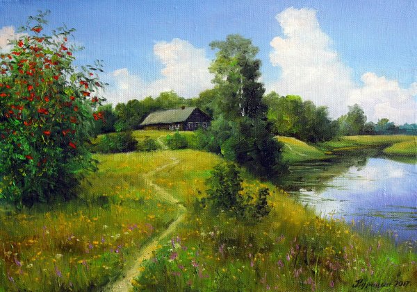 Художник Сергей Курицын деревня лето