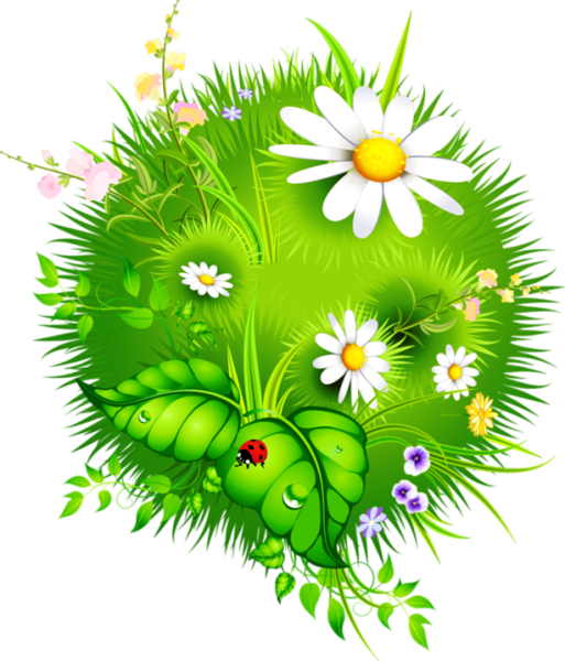 Лужайка с цветами для детей