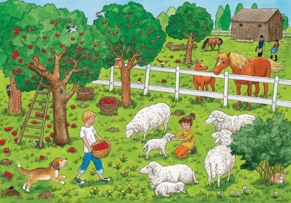 Сюжетная картина на ферме