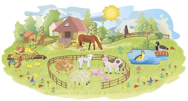 Изображение деревни для детей