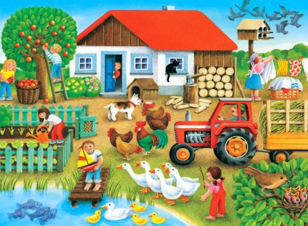 Луг мультяшный