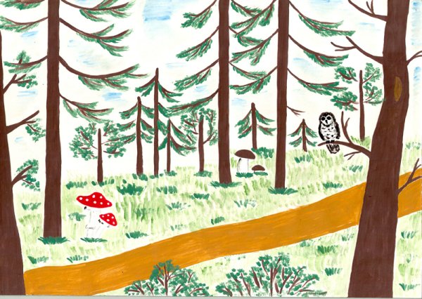 Художник Абакумов Березовая роща