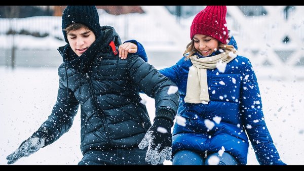 Подростки зимой