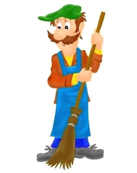 Дворник иллюстрация