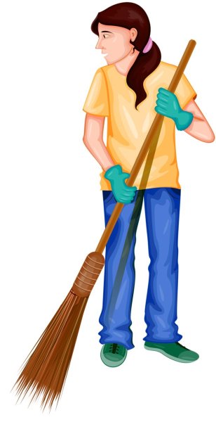 Дворник в детском садике