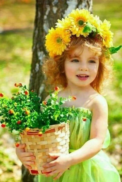 Дети с цветами