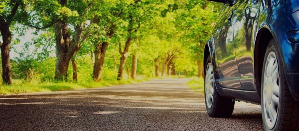 Лето дорога машина