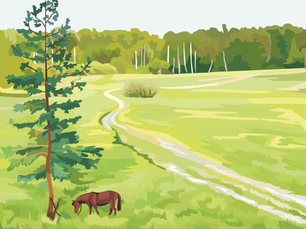 Шторы Березовая роща в леомакс