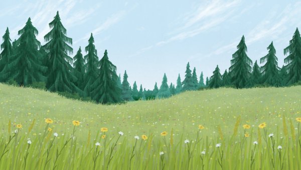 Рисование для детей лес