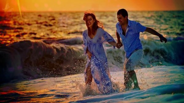 Пляж любовь