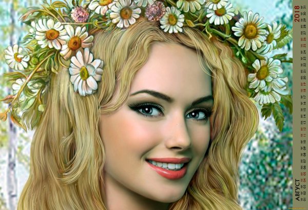 Сказочное поле с цветами