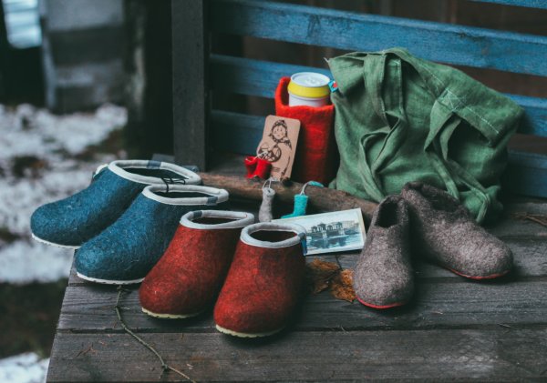 Валенки зимой