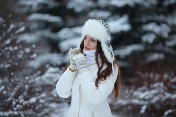 Фотосессия на фоне снега