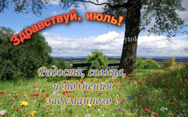 Открытка с надписью с летним днем