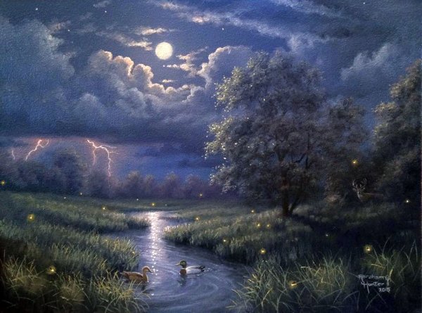 Степь ночью