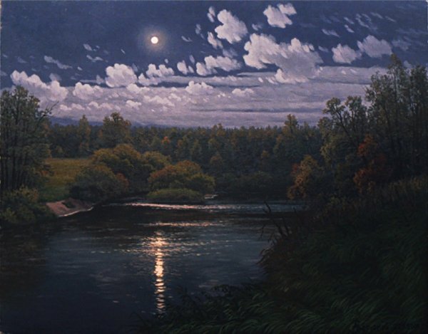 Озеро вечером