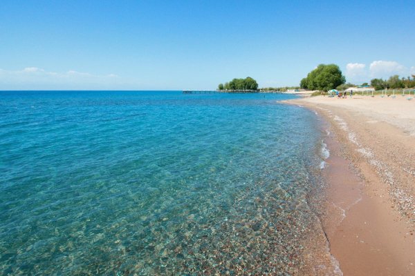 Берег озера Иссык Куль