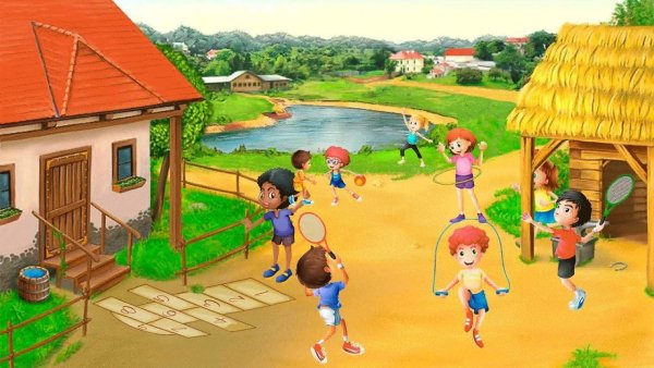 Дети во дворе