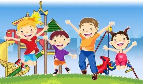 Детские рисунки игры во дворе