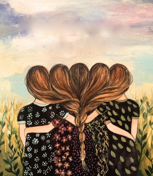 Подруги иллюстрация