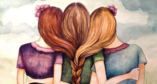 Подруги рисунок