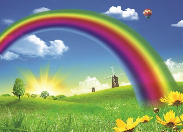 Радуга и солнце