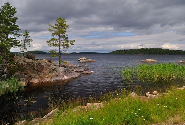 Карелия голубые озера