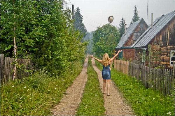 Фотосессия на даче летом