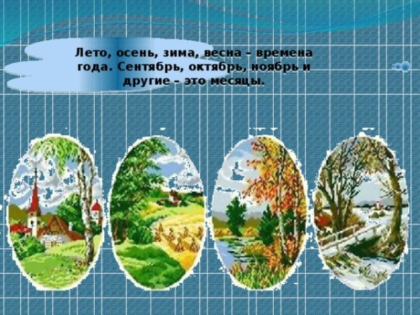 Весенний пейзаж с людьми