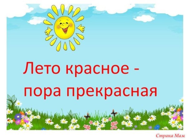 Лето для дошкольников
