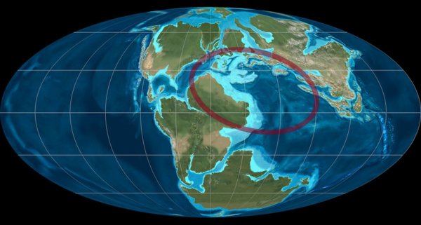 Метеорит 65 миллионов лет назад