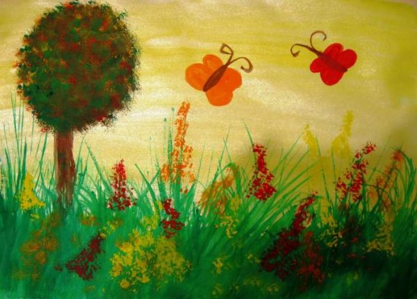 Творчество лето красное рисунки