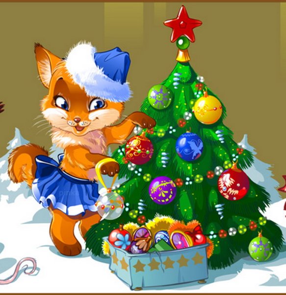 Новогодняя Лисичка