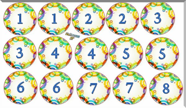 Номерки для детского сада