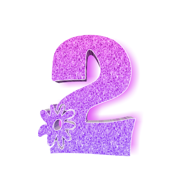 Цифра 2 без фона