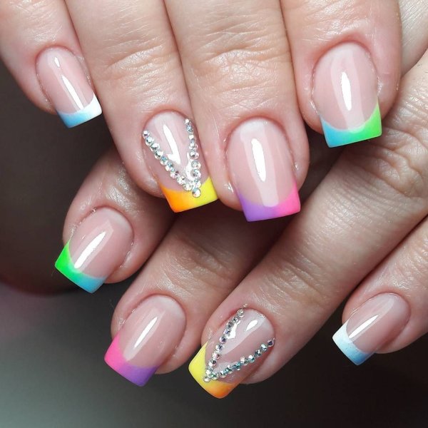 Разноцветный френч