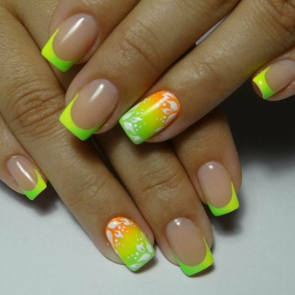 Разноцветный френч