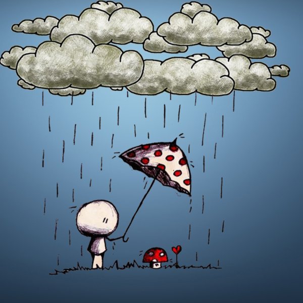 Смешные рисунки про дождь