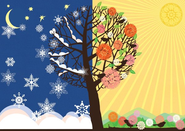 Фон времена года для детей