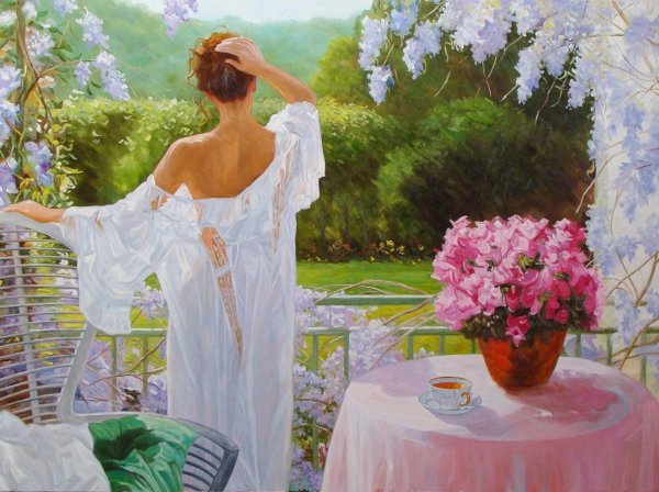 Женщина в саду