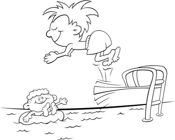 Раскраска летние каникулы для детей