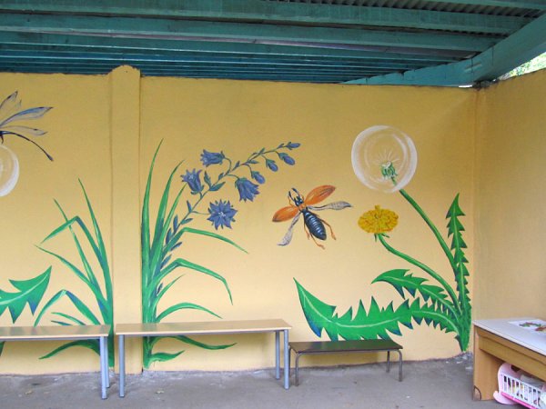 Разрисовать веранду в детском саду