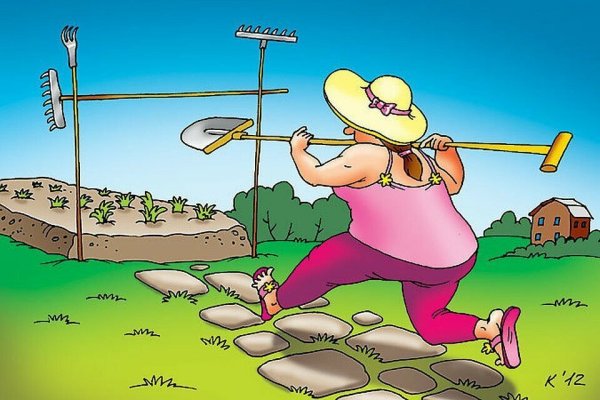 Огород карикатура