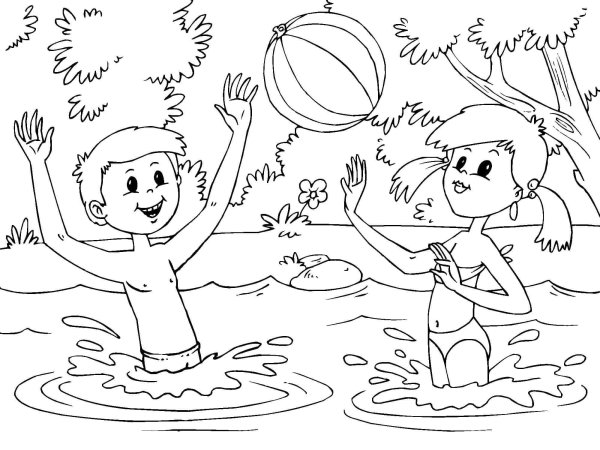 Лето карандашом для детей