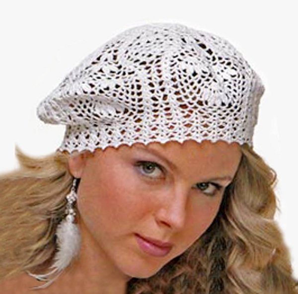 Летний берет крючком