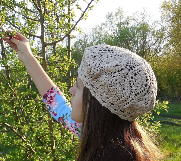 Ажурная летняя шапочка