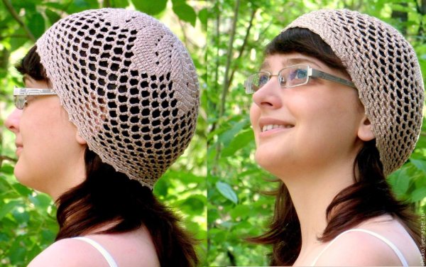 Летняя шапка крючком для женщин
