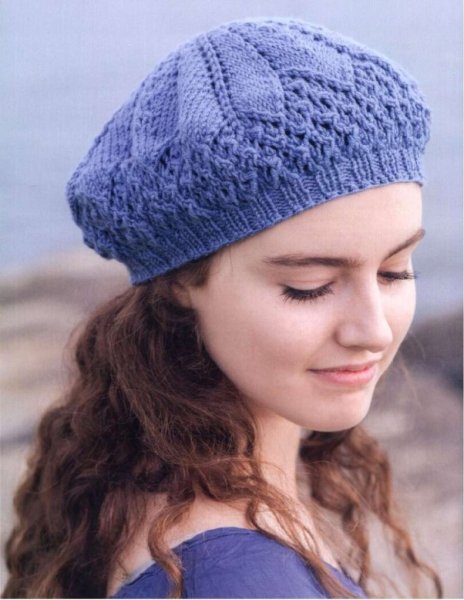 Берет женский спицами